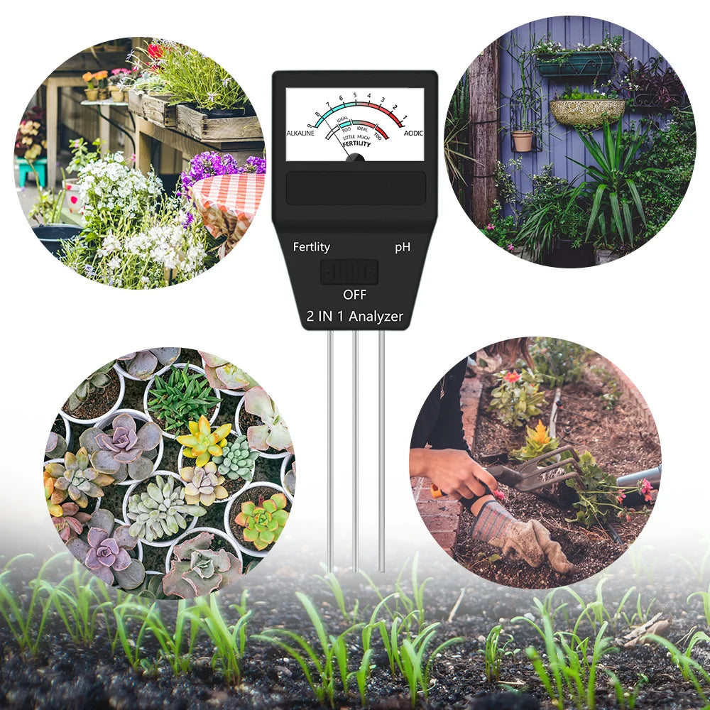 2-in-1 Soil Moisture PH Meter Acidity Humidity Tester