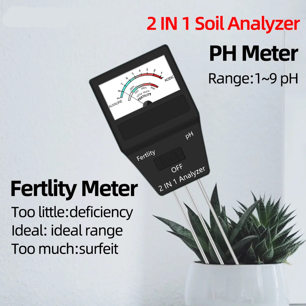 2-in-1 Soil Moisture PH Meter Acidity Humidity Tester