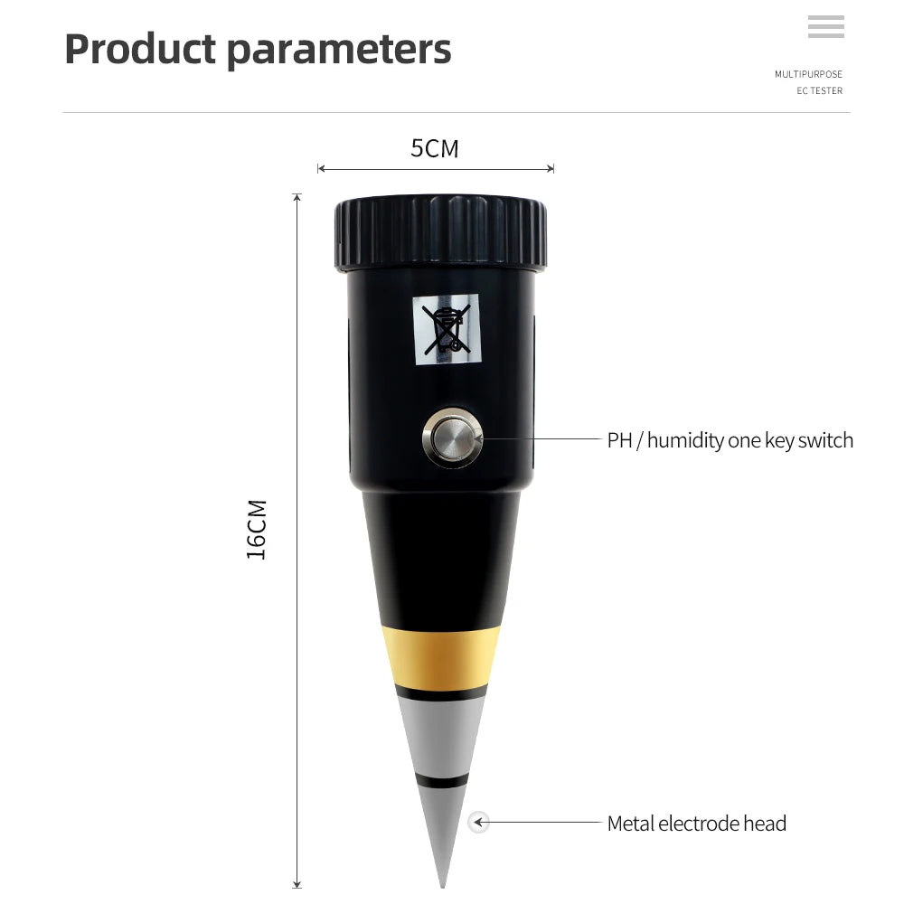 2-in-1 Soil Moisture PH Meter Acidity Humidity Tester