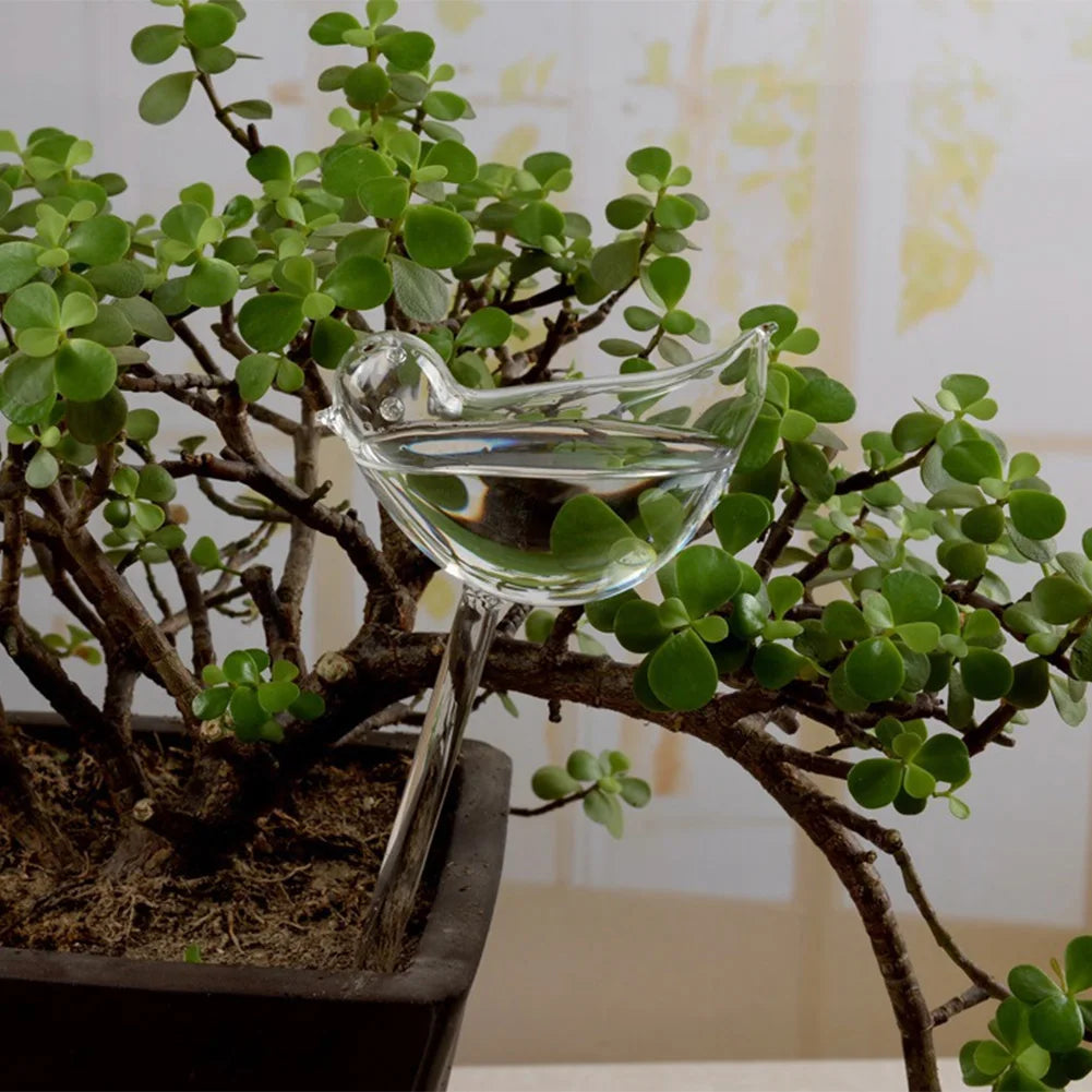 PVC Transparent Plants Watering Bulbs Bird Shape Automatic