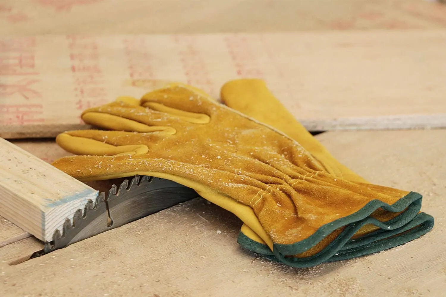 Leather Work Gloves Flex Grip Tough Cowhide