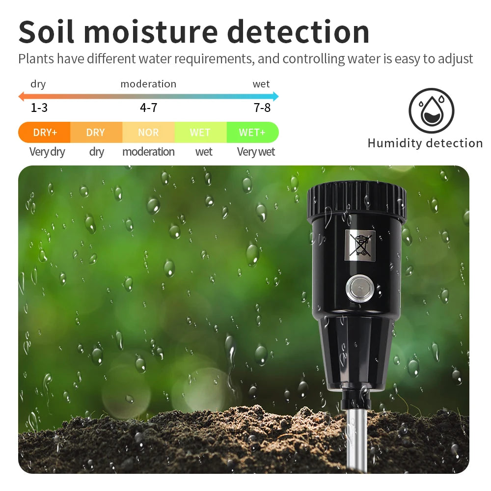 Handheld Soil Tester Professional Soil PH Moisture Meter