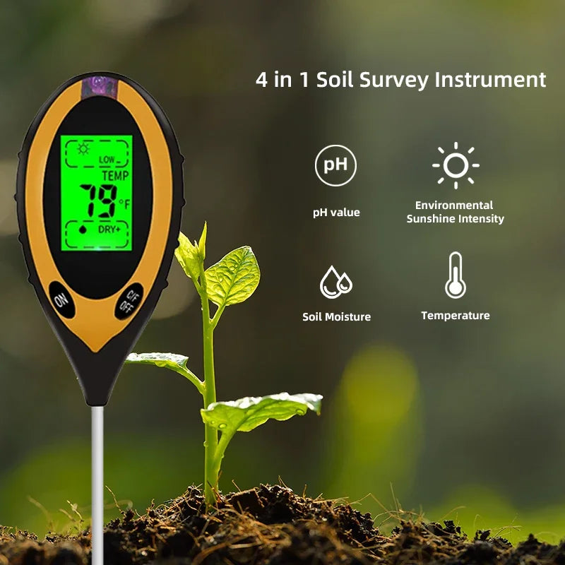 4-in-1 Soil Detector Soil Acidity Meter Tester Soil