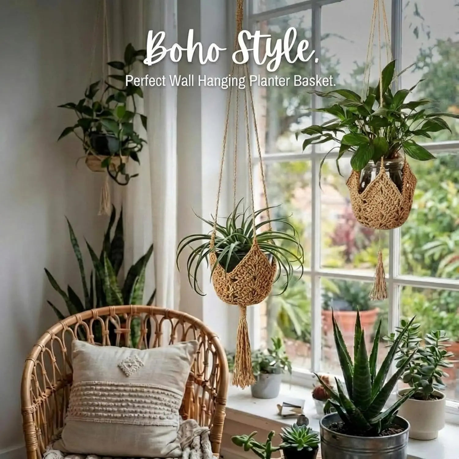 Macrame Plant Hanger For 3-12 Inch Pots