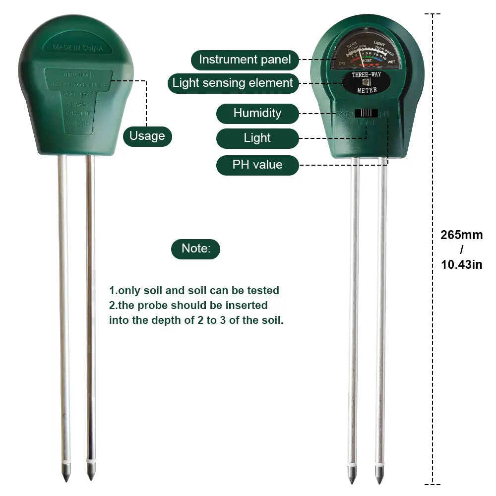 Soil Testing Instrument Equipped With Two Probes Measures