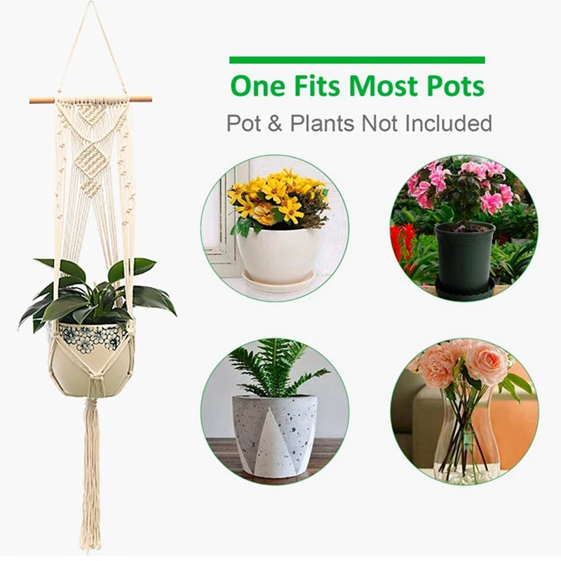 Hanging Plant Handmade Macrame Plant Hanger Flower Pot