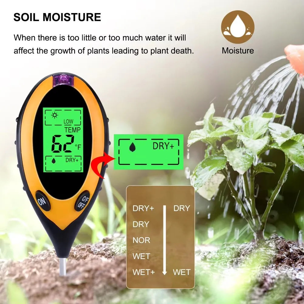 3-in-1 Soil PH Meter PH Light Moisture Acidity