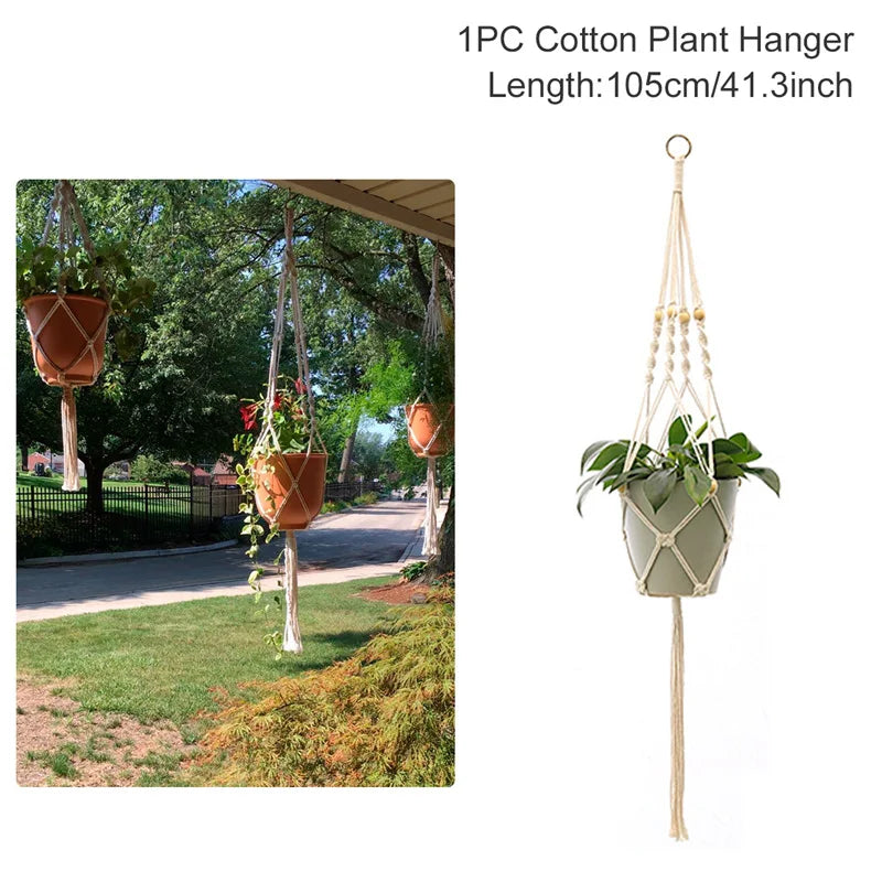 Hanging Plant Handmade Macrame Plant Hanger Flower Pot