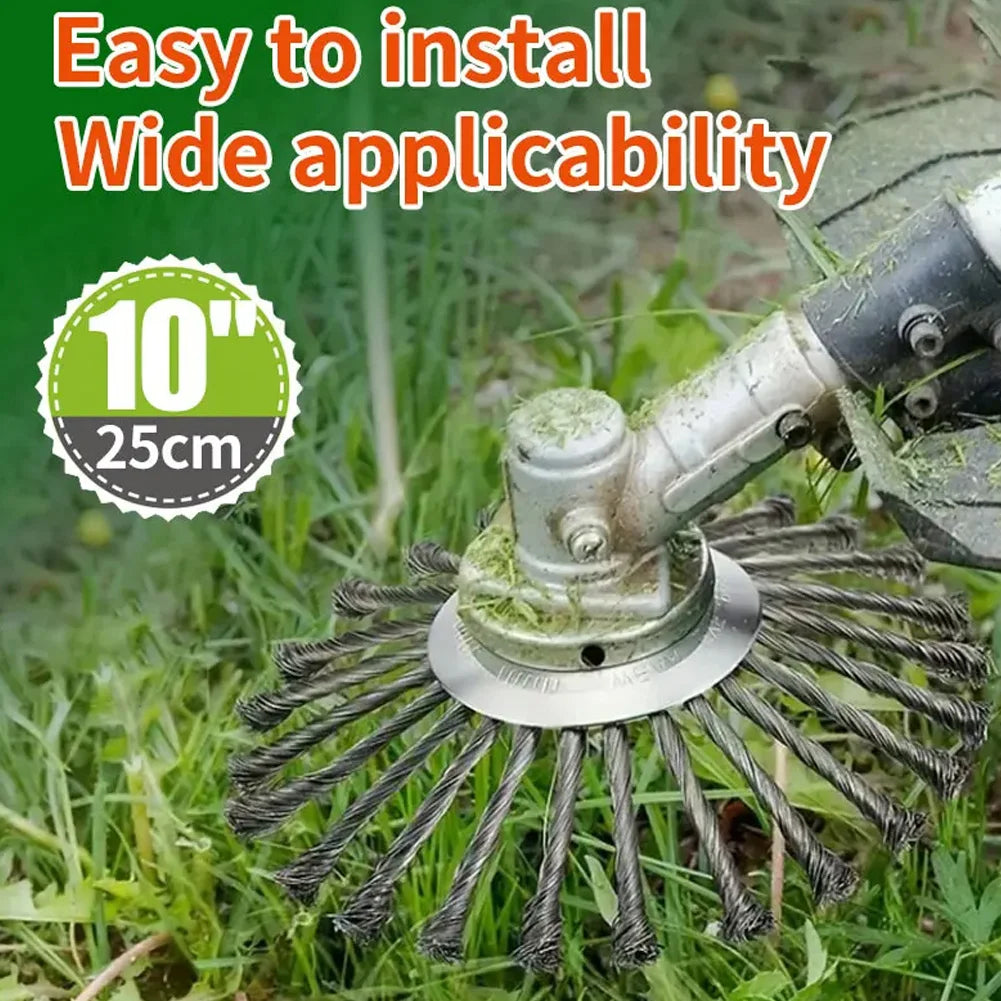 10 Inch Steel Wire Wheel Universal Garden