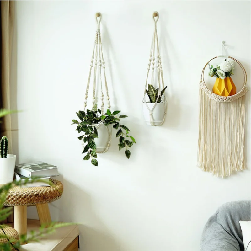 Handmade Macrame Plant Hanger Basket Flower Pot Balcony