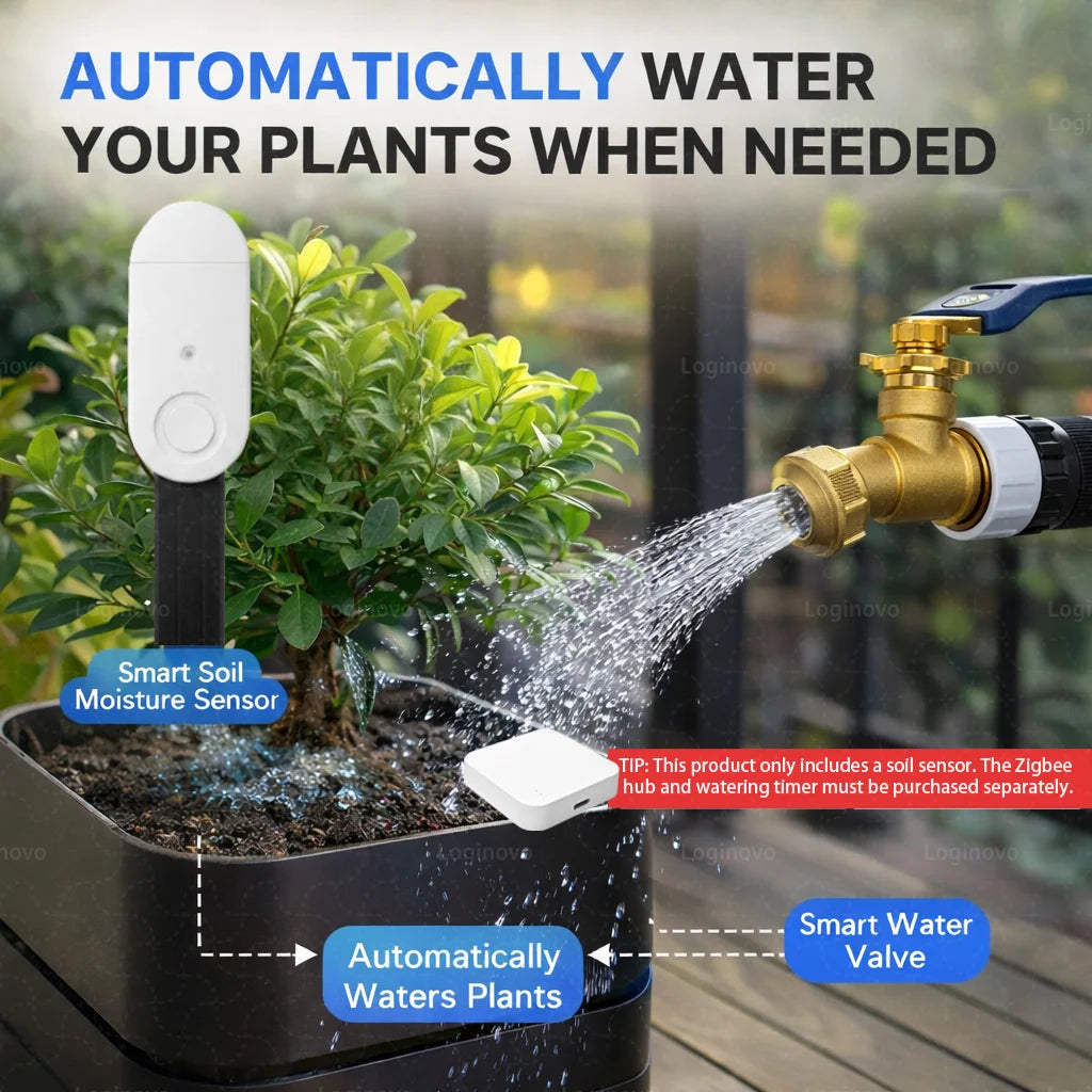 Zigbee Soil Moisture Sensor Temperature Humidity Light Fertility