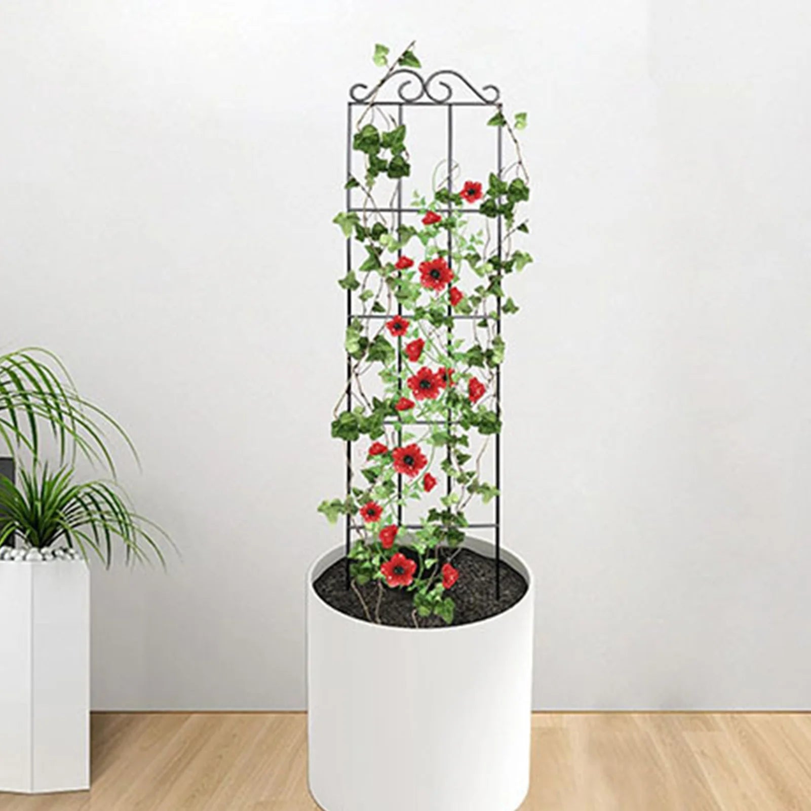 Plants Support Metal Trellis Black Iron Wire Vine