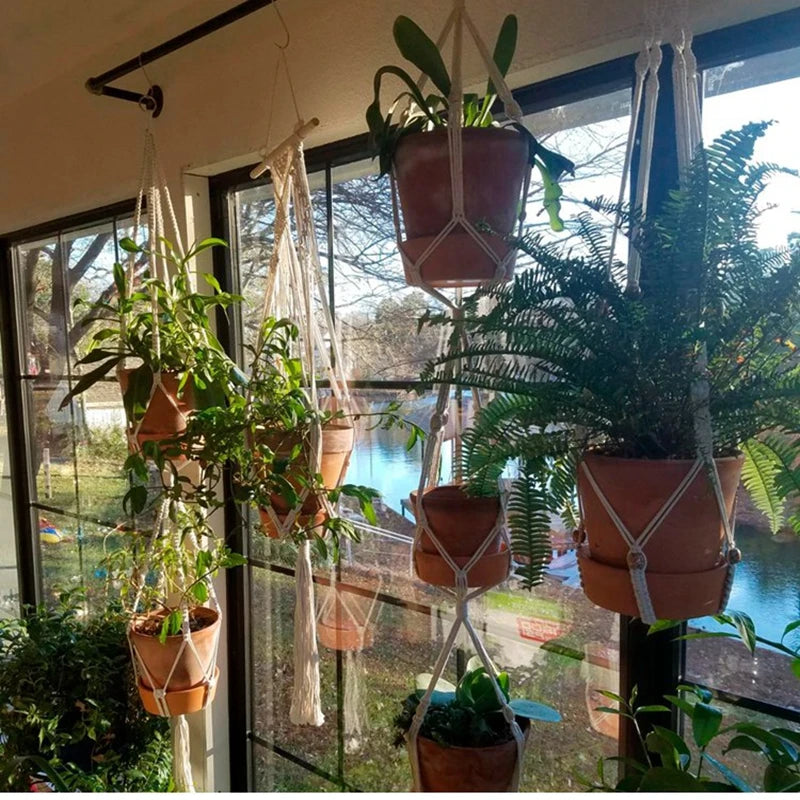 Hanging Plant Handmade Macrame Plant Hanger Flower Pot