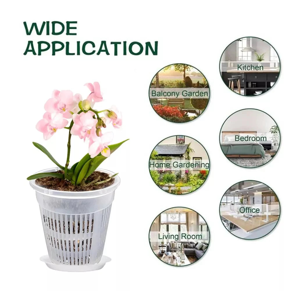 Clear Nursery Pots Garden Planting Pot Orchid