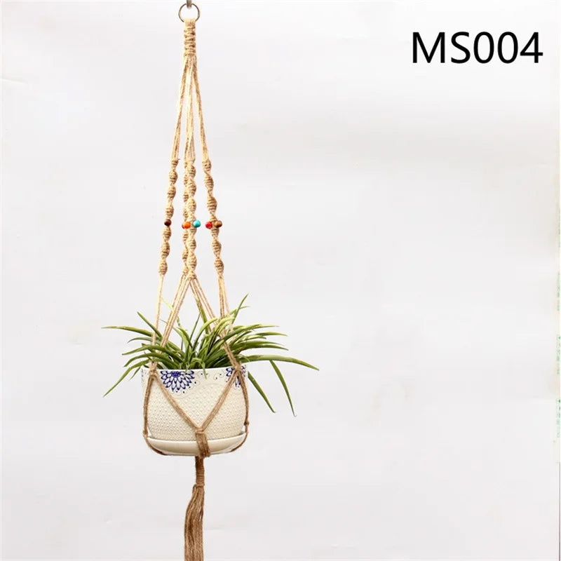 Flower Pot Hemp Rope Hanging Net Straw Macrame