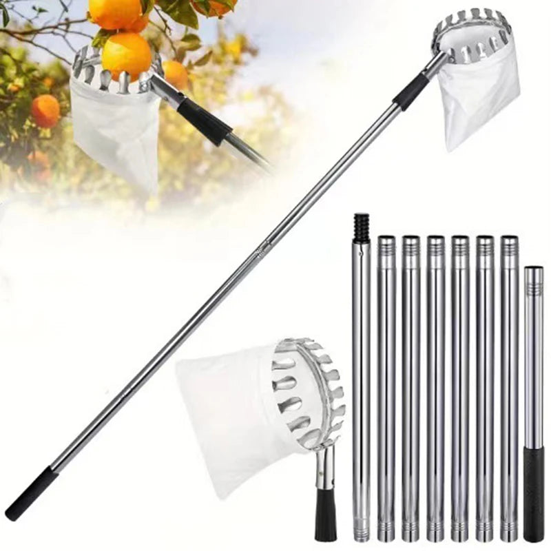 Stainless Steel Splicing Rod Fruit Picker 1.6/2.4/3.2/4M
