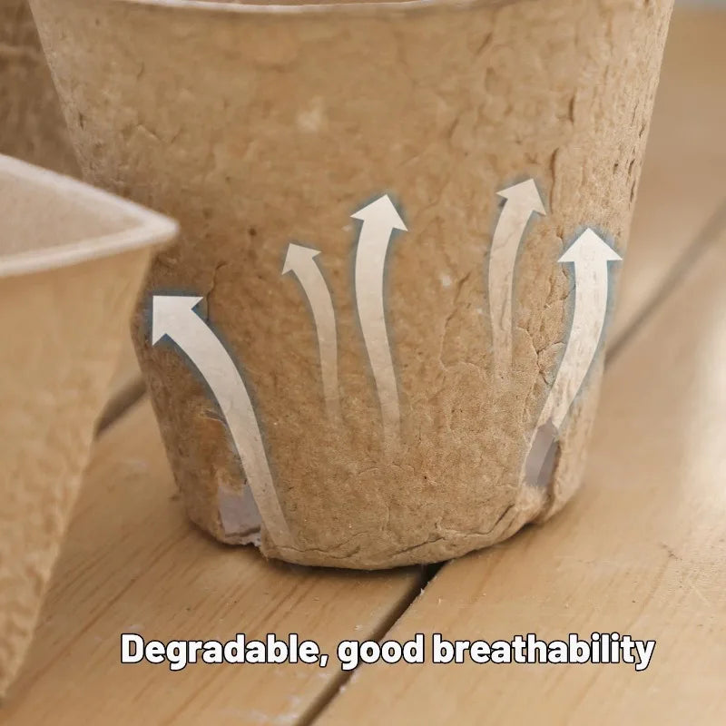 Biodegradable Garden Nursery Pots Pulp Seed Starter
