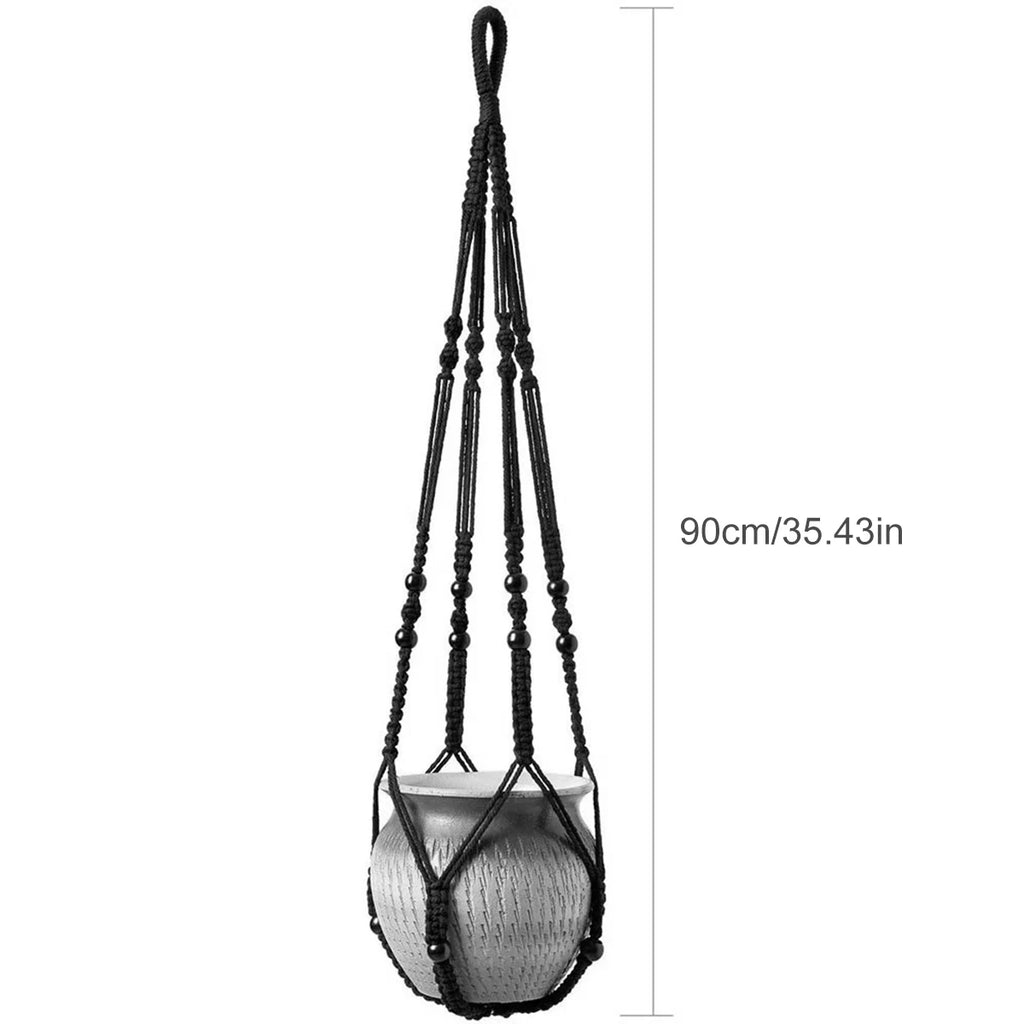 Gardening Green Plant Hanging Basket Cotton Rope Hanger