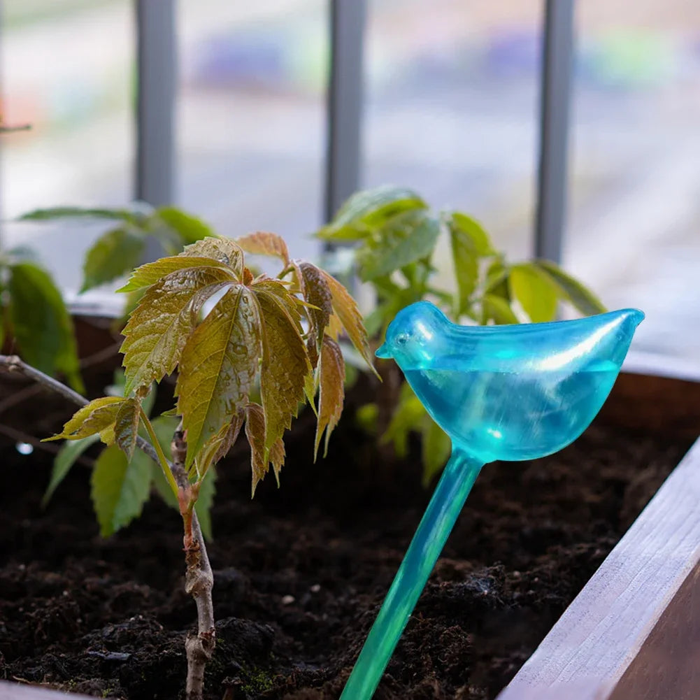 PVC Transparent Plants Watering Bulbs Bird Shape Automatic
