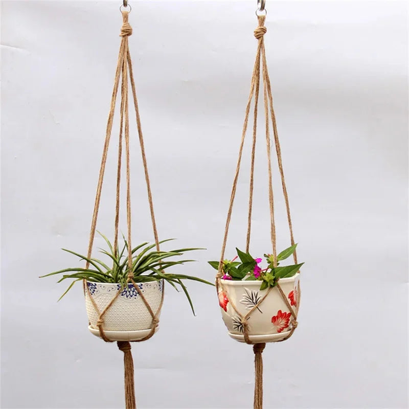 Flower Pot Hemp Rope Hanging Net Straw Macrame