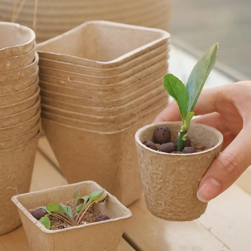 Biodegradable Garden Nursery Pots Pulp Seed Starter