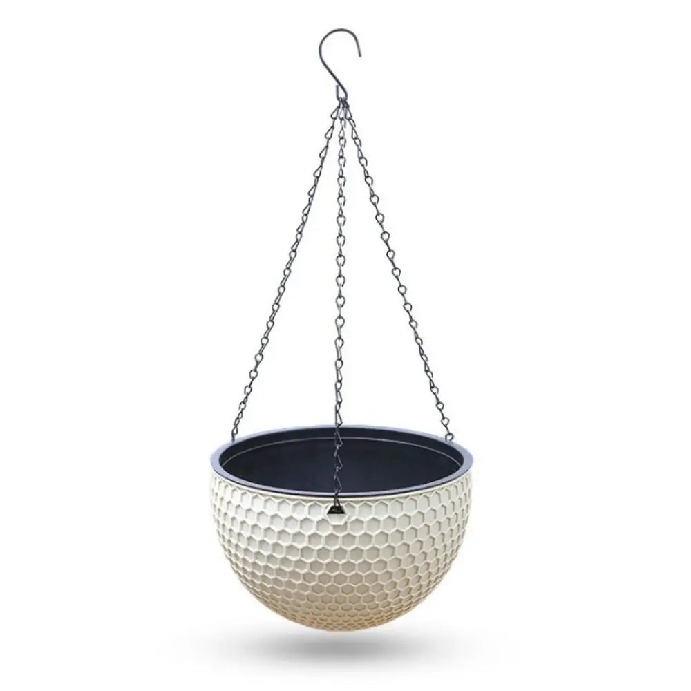 Plastic Imitation Weaving Flower Pot Self Absorbent Outdoor