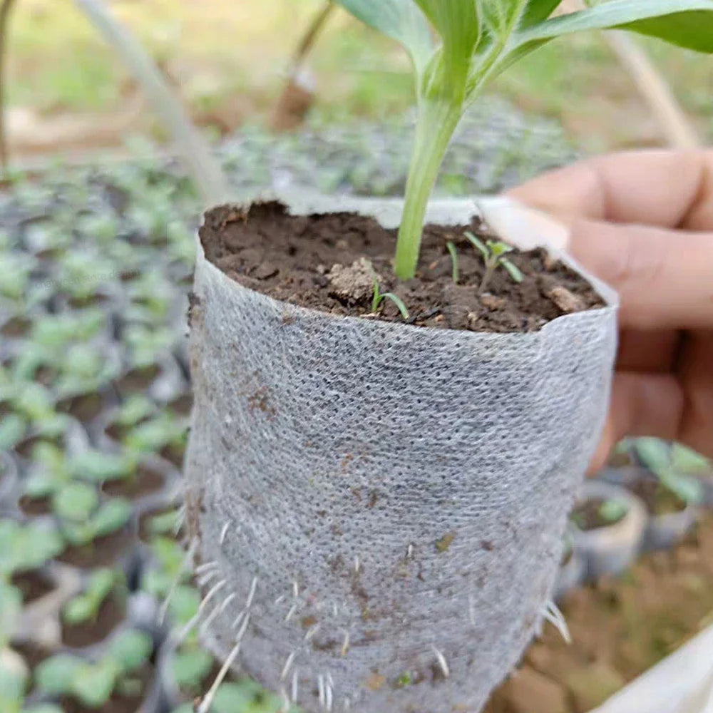 100-500Pcs Biodegradable Nursery Bag Plant Grow Bags