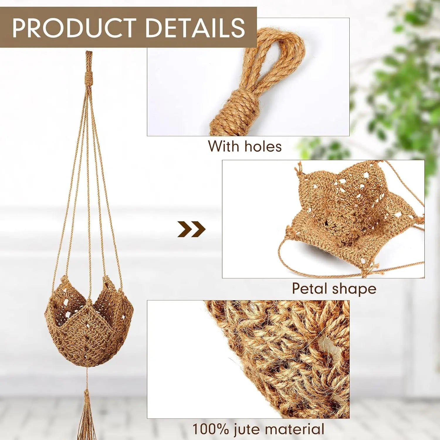 Macrame Plant Hanger For 3-12 Inch Pots