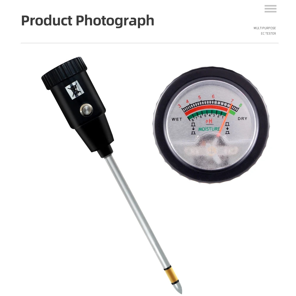 Handheld Soil Tester Professional Soil PH Moisture Meter