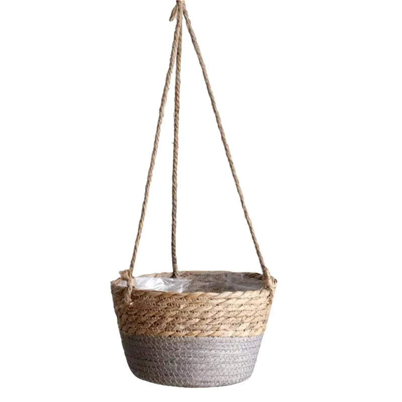 Garden Hanging Planter Macrame Plant Storage Basket Jute