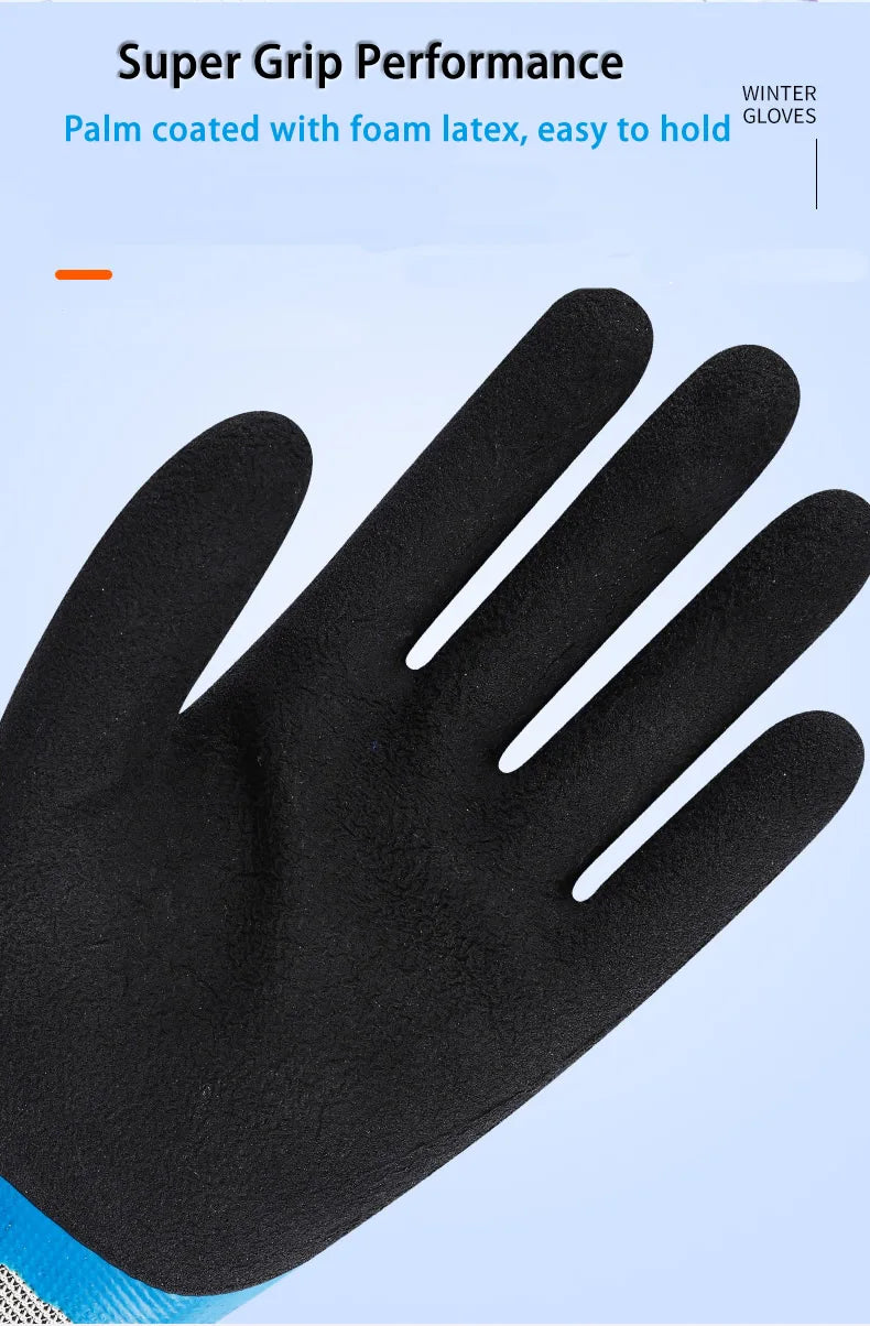 1Pair Winter Thermal Gloves Waterproof Work Safety