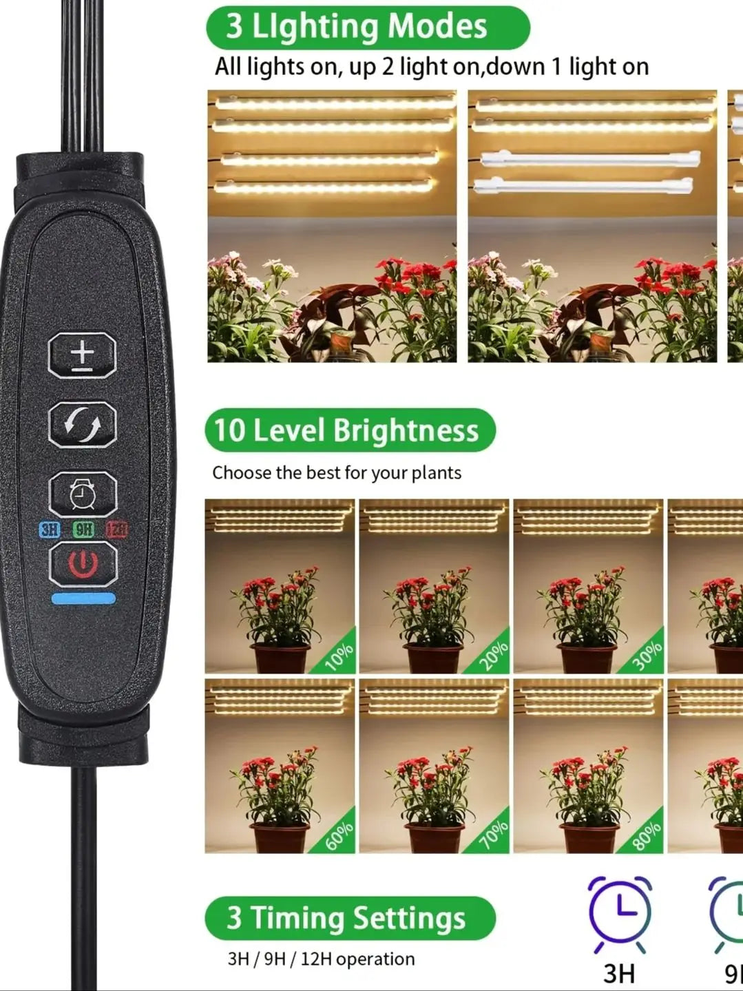 8.6" Full Spectrum LED Grow Strips (3500K)