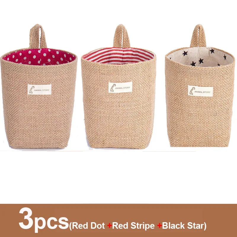 Jute Linen Basket Storage Organizer Jute Basket For
