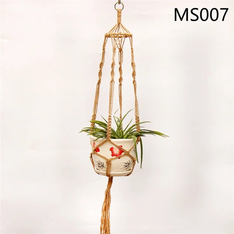 Flower Pot Hemp Rope Hanging Net Straw Macrame