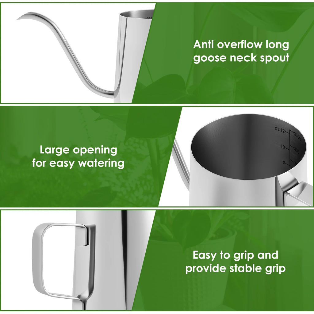 12oz/350ml Small Watering Can For Indoor Plants Rustproof