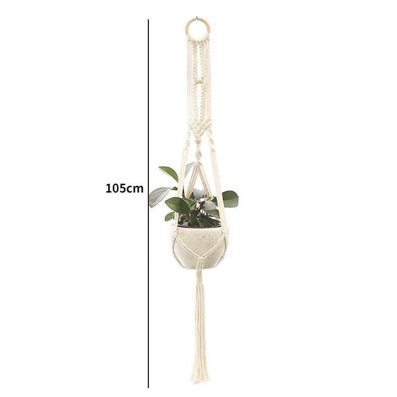 Handmade Macrame Plant Hanger Basket Flower Pot Balcony