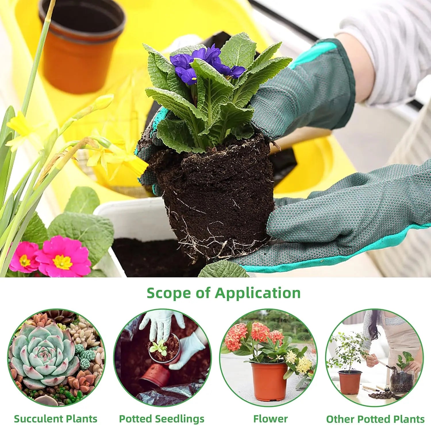 4" Plastic Plant Nursery Pots 100pcs