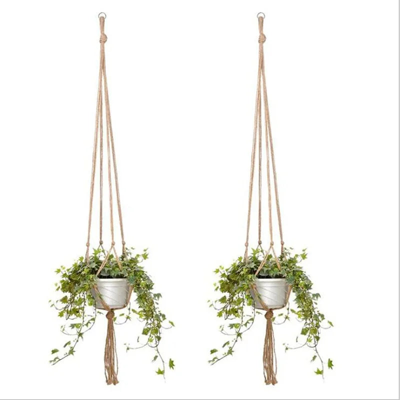Flower Pot Hemp Rope Hanging Net Straw Macrame
