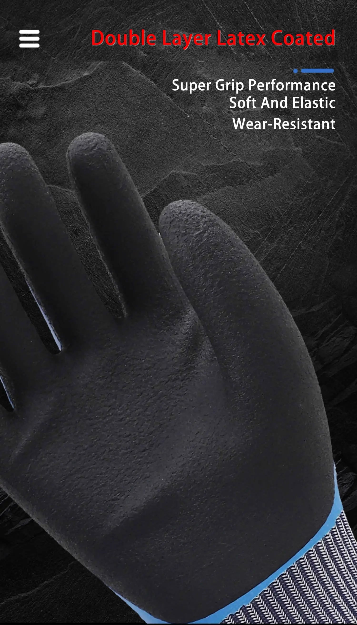 1Pair Winter Thermal Gloves Waterproof Work Safety