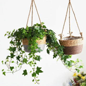 Garden Hanging Planter Macrame Plant Storage Basket Jute