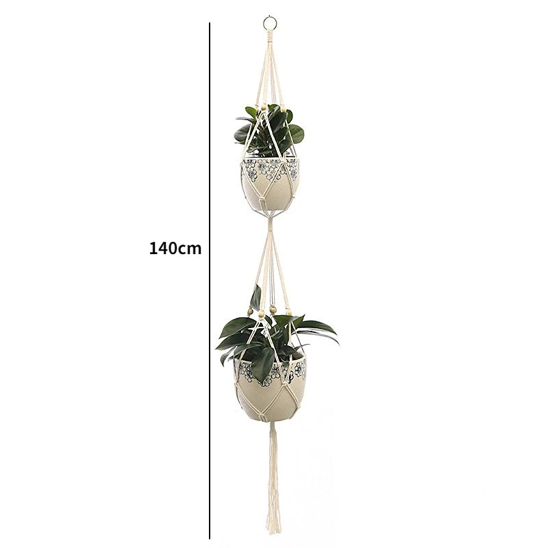 Handmade Macrame Plant Hanger Basket Flower Pot Balcony