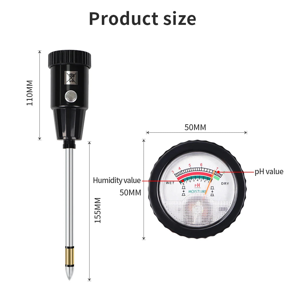 Handheld Soil Tester Professional Soil PH Moisture Meter