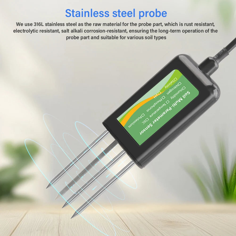8-in-1 Soil Sensor For Agriculture PH EC Moisture