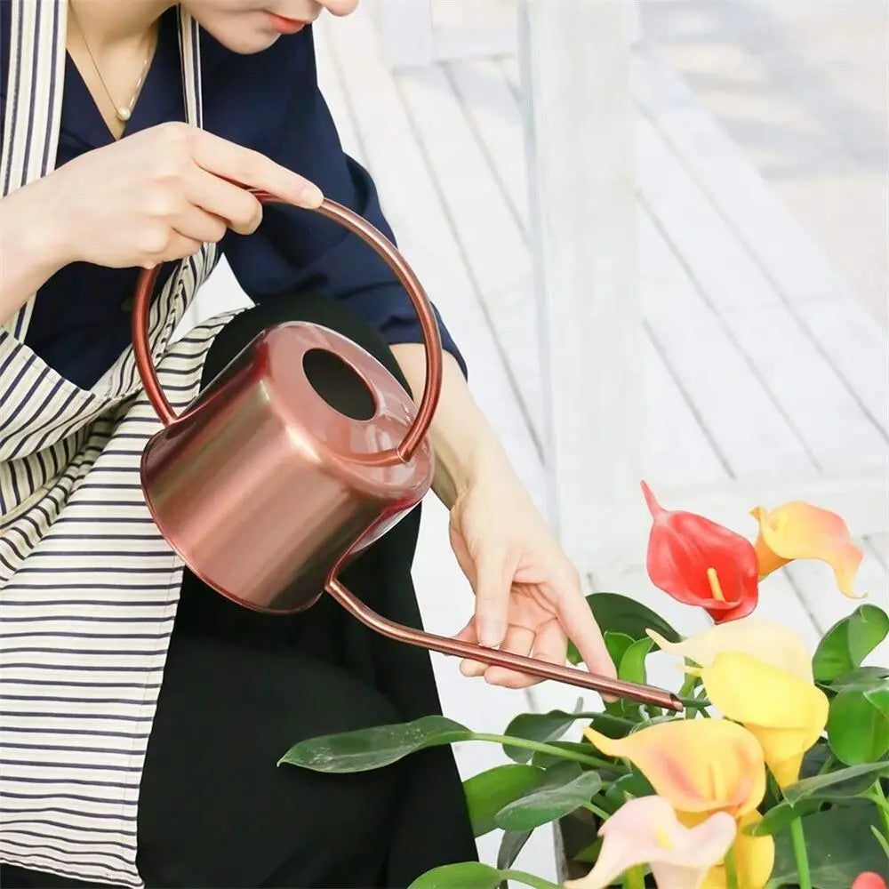 Stainless Steel Watering Can Comfortable Large Capacity Watering