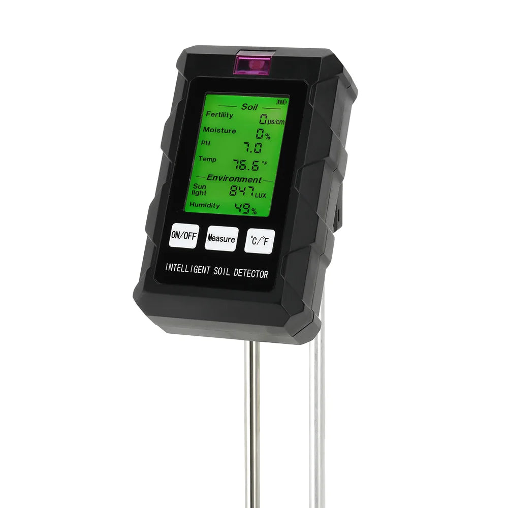 6-in-1 LCD Soil Tester PH Moisture Temperature Humidity
