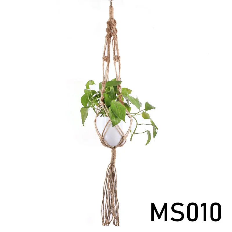 Flower Pot Hemp Rope Hanging Net Straw Macrame