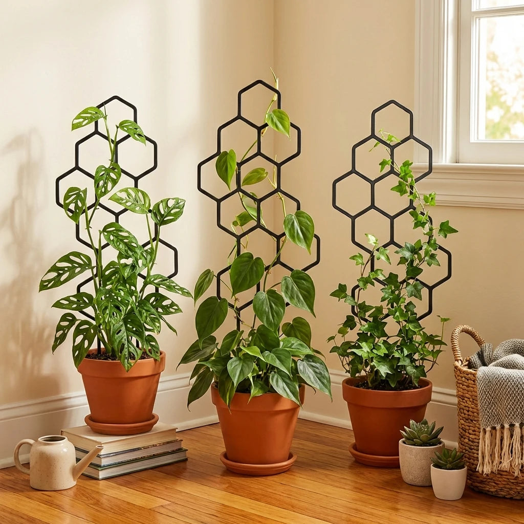 Honeycomb Design Plant Trellis Plastic Climbing Frame Indoor