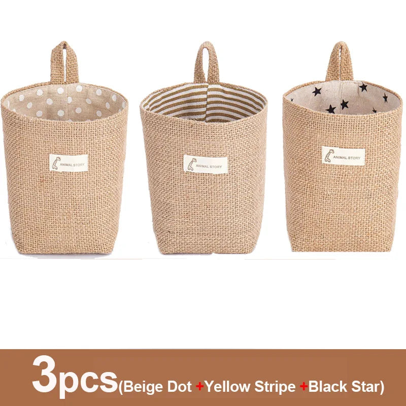 Jute Linen Basket Storage Organizer Jute Basket For