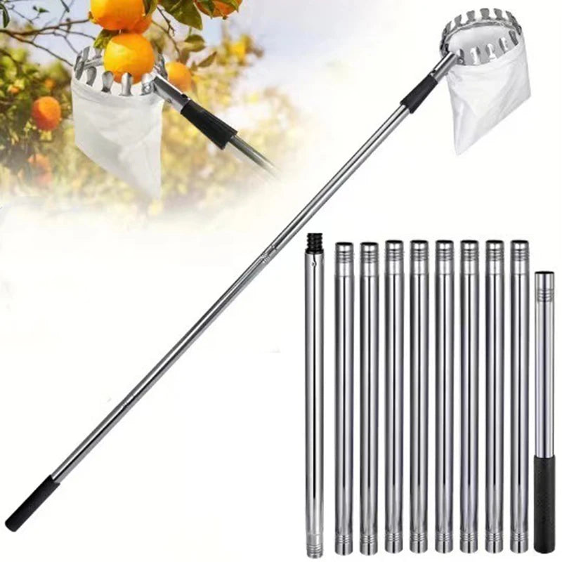Stainless Steel Splicing Rod Fruit Picker 1.6/2.4/3.2/4M
