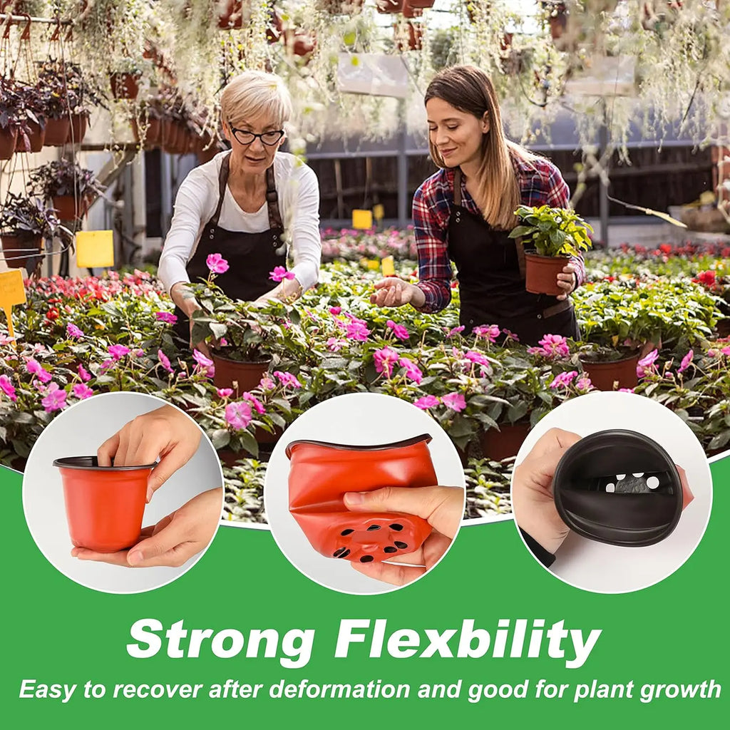 4" Plastic Plant Nursery Pots 100pcs